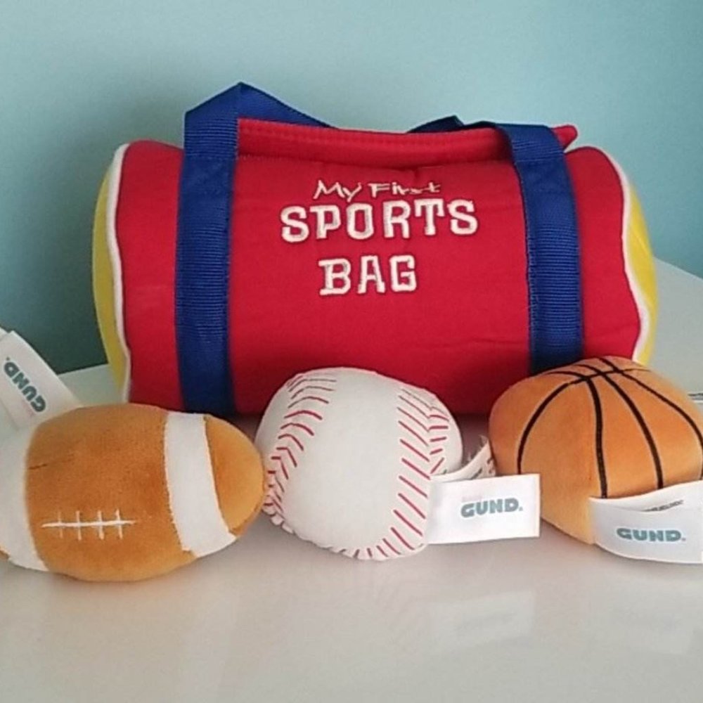 Gund My First Sports Bag Plush Balls in Traveling Bag